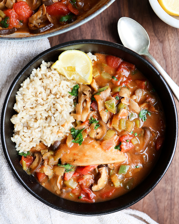 Vegan Mushroom Étouffée