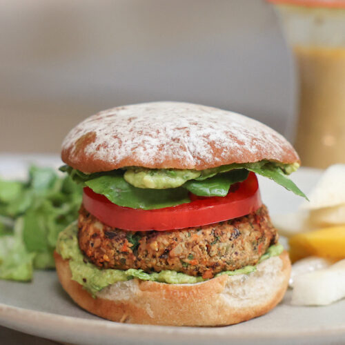 Spicy Black Bean Burger with Tajín