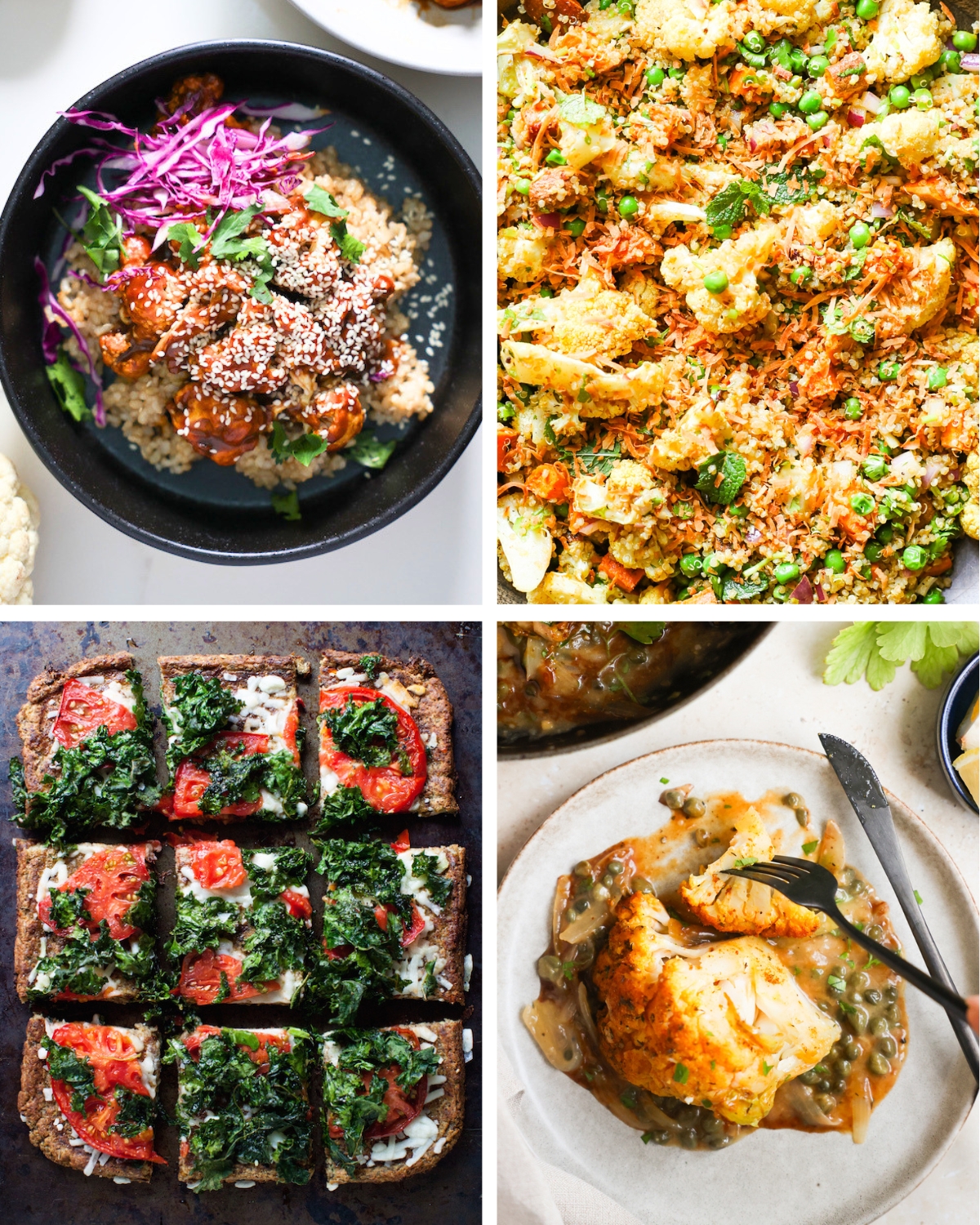 Cauliflower recipes images.