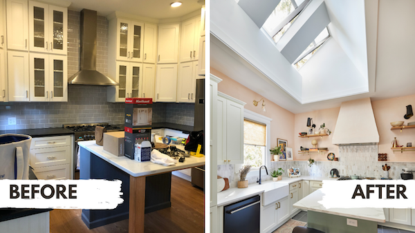 Before And After Kitchen Skylights Installation 