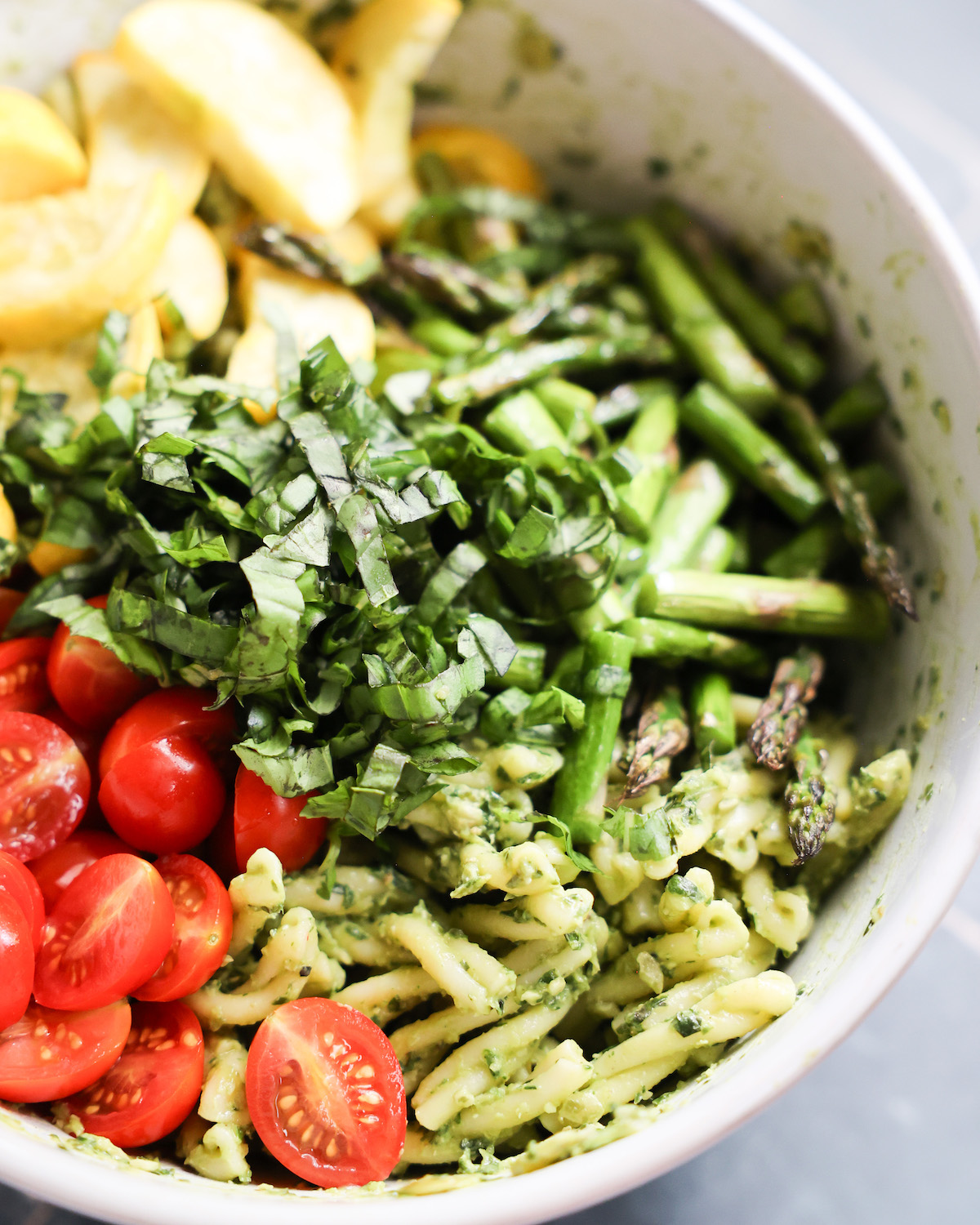 close up of vegan salad ingredients in bowl