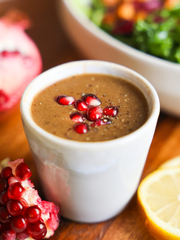 pomegranate vinaigrette topped with arils