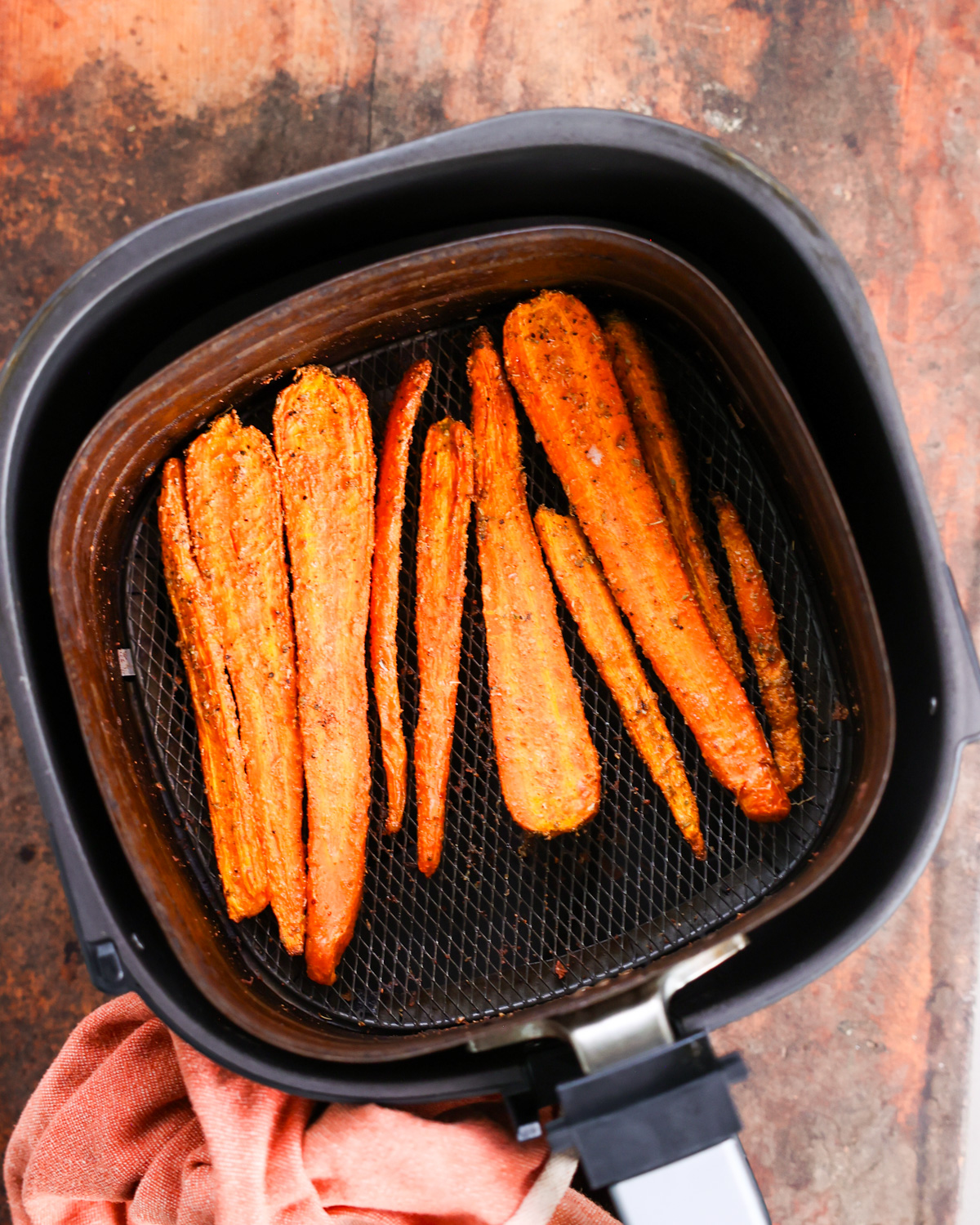 overhead air fryer carrots