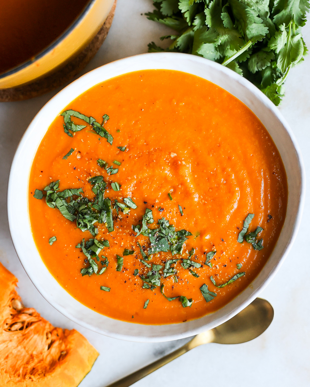 creamy kabocha squash soup