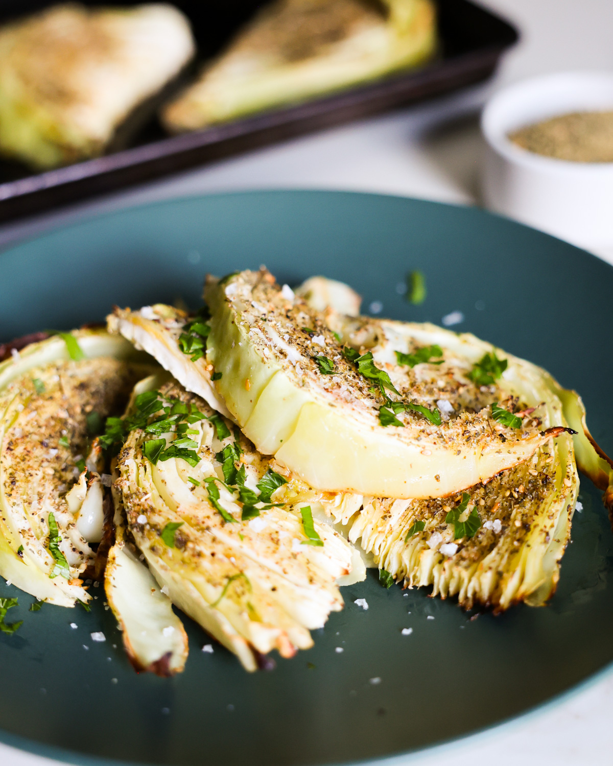 roasted cabbage on plate