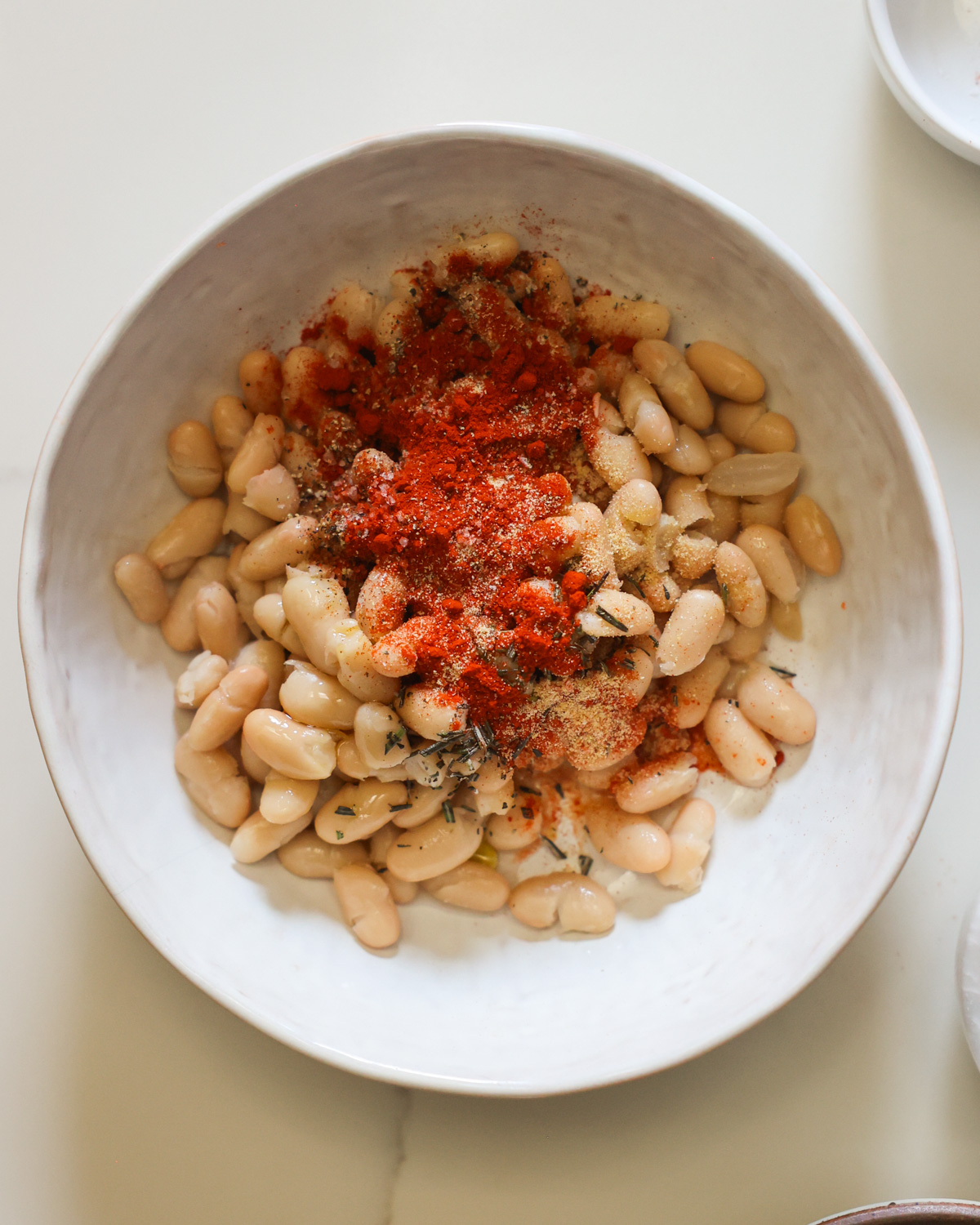 white beans with spices