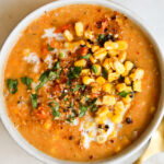 vegan chowder in bowl