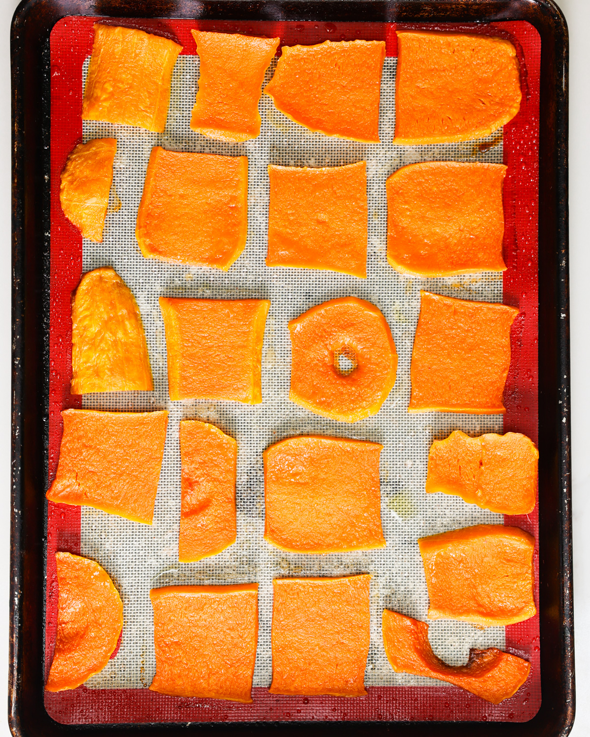 overhead roasted butternut squash 