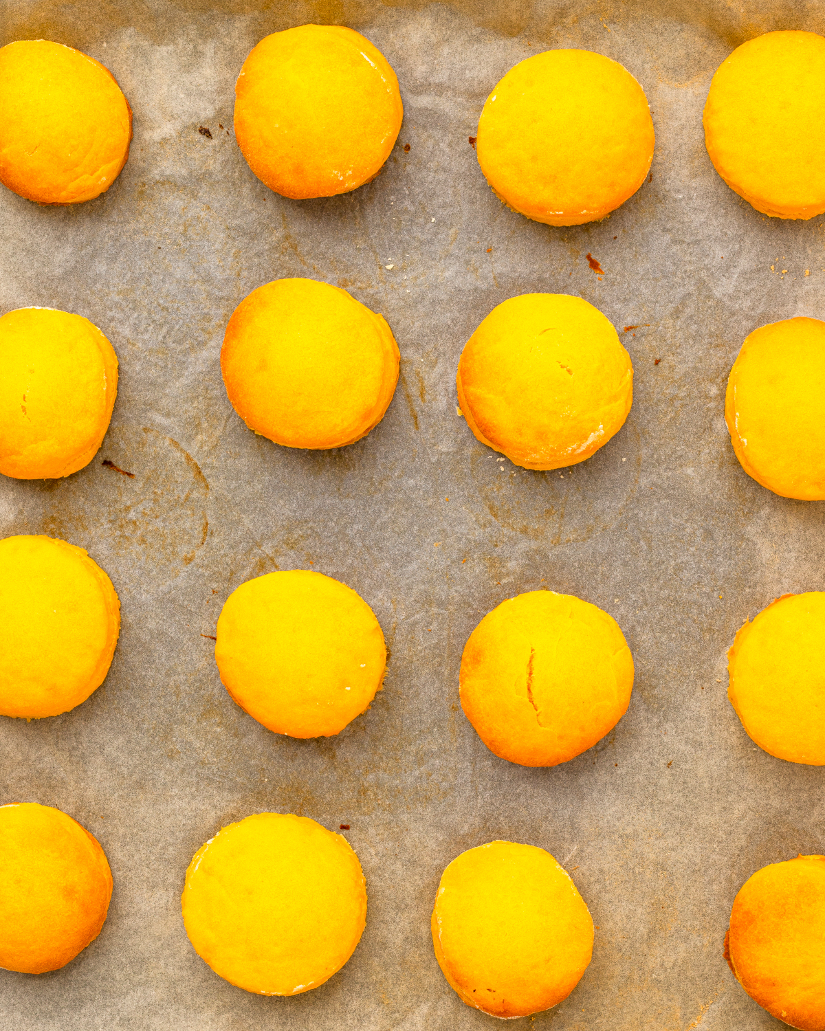 biscuits baked on baking sheet