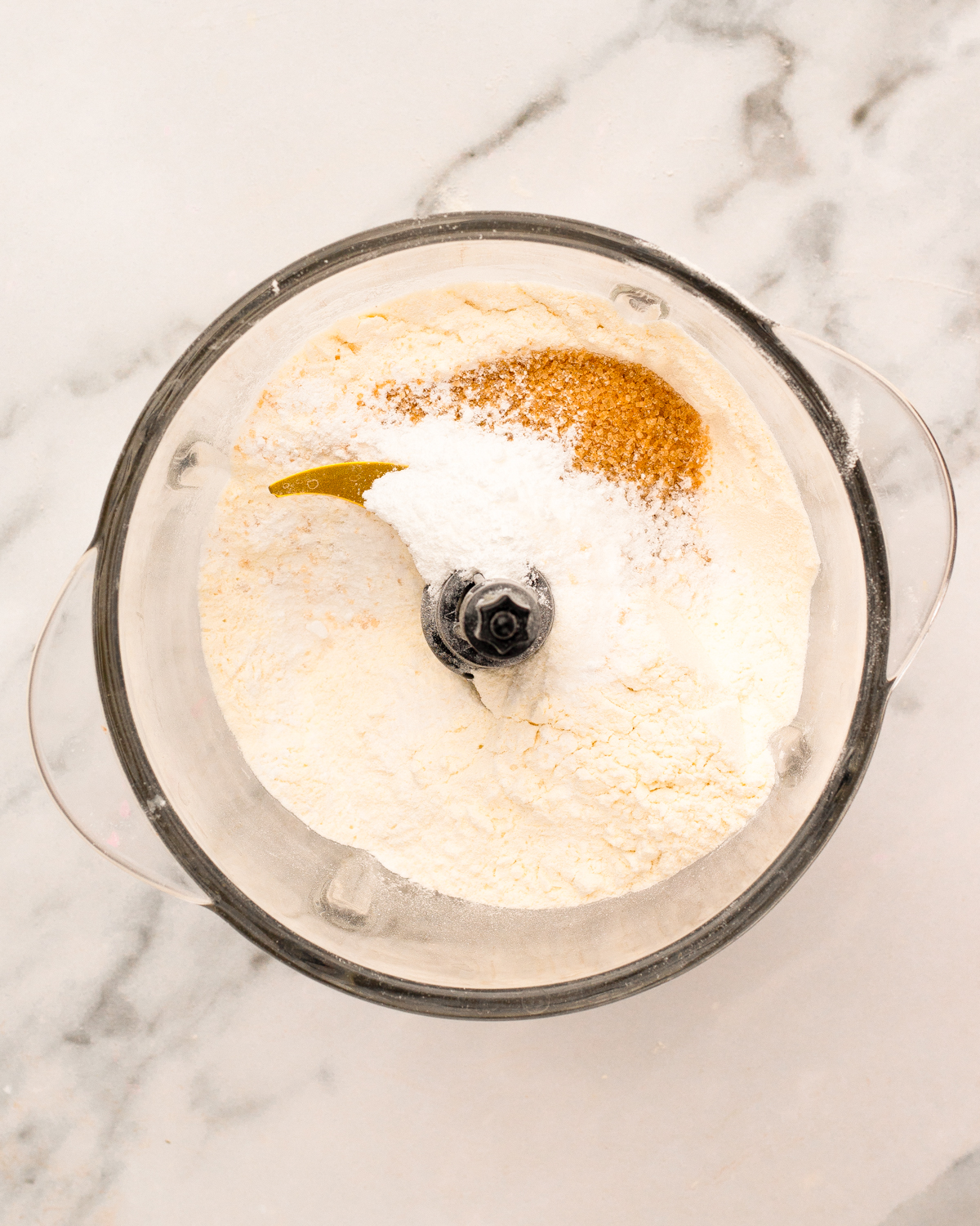 dry ingredients in food processor