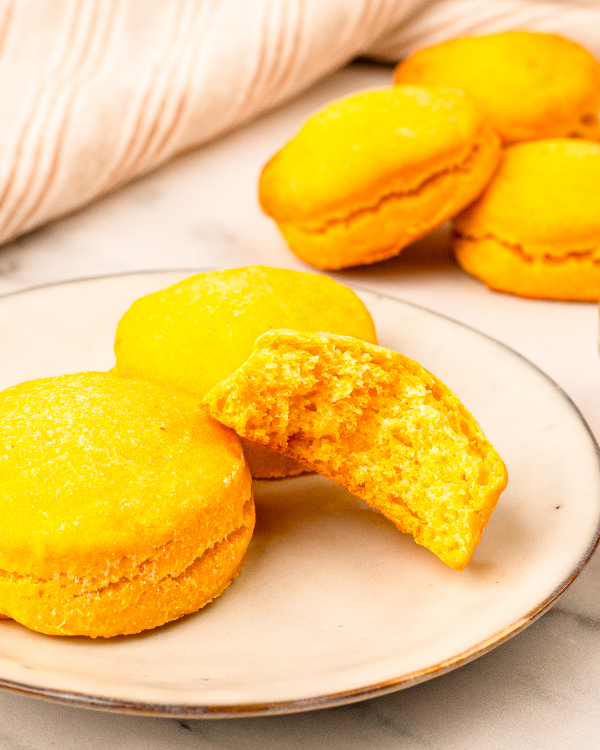 sweet potato biscuit on plate