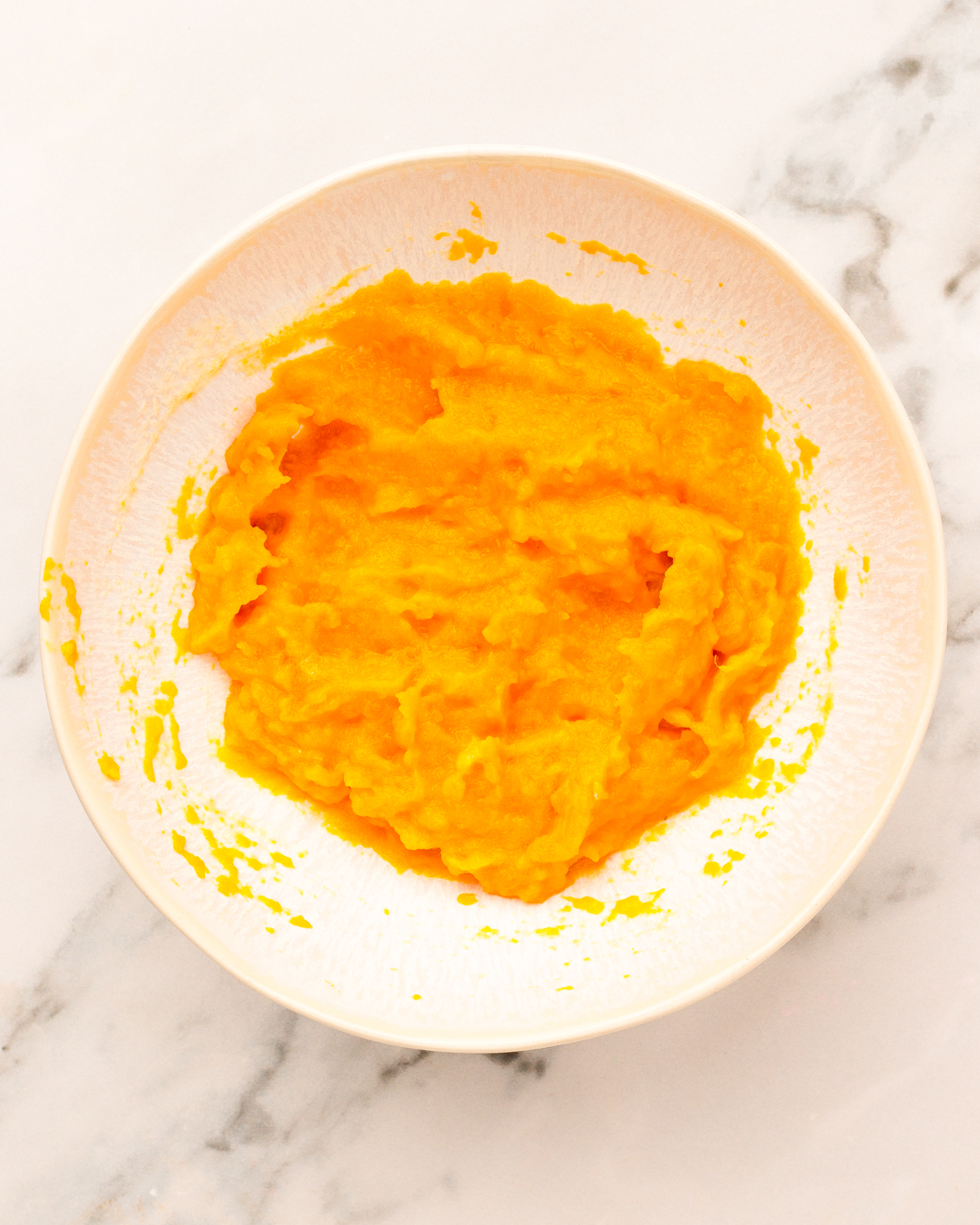sweet potato puree in bowl