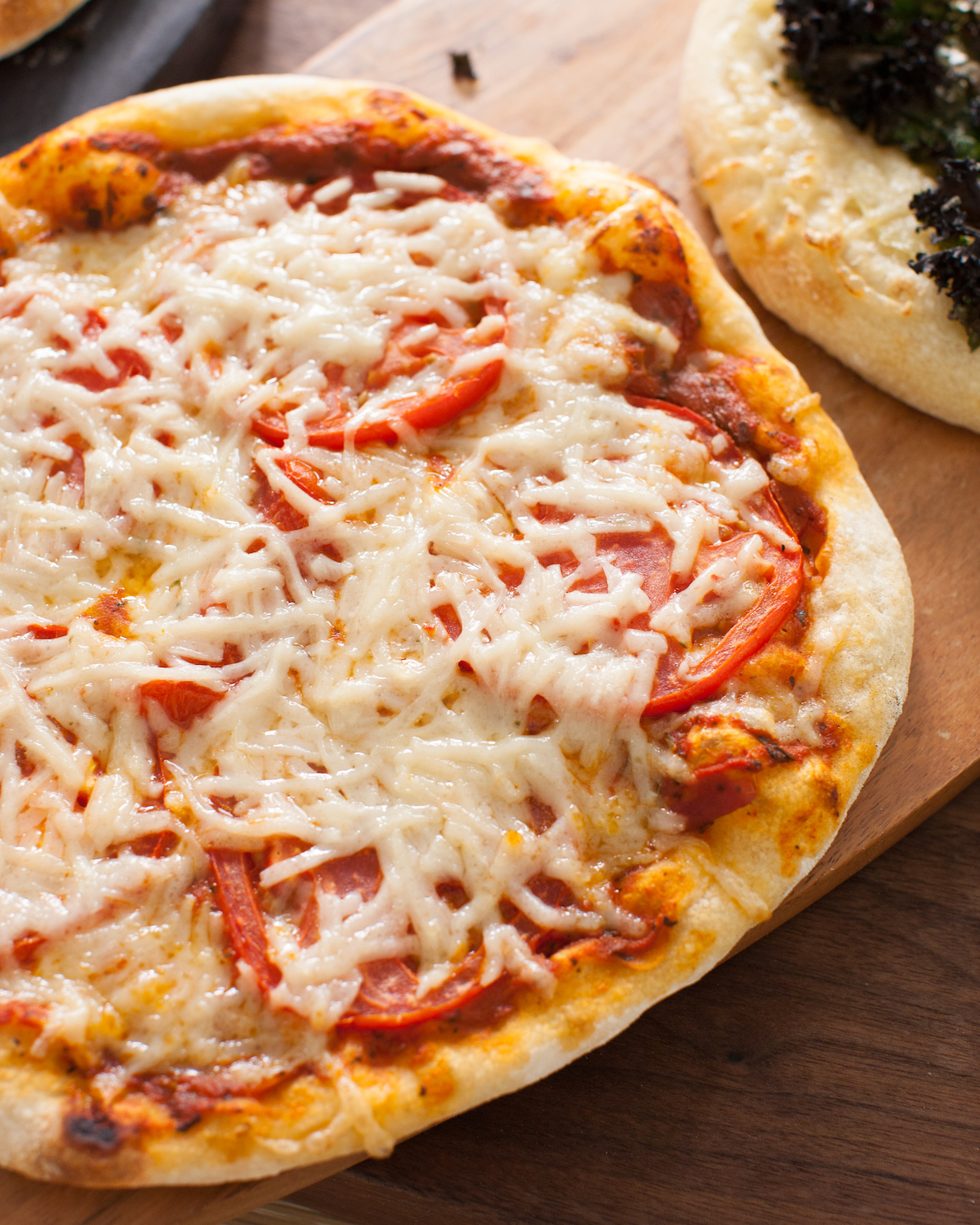 sourdough pizza on tray