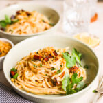 plated Vegan Pasta Carbonara