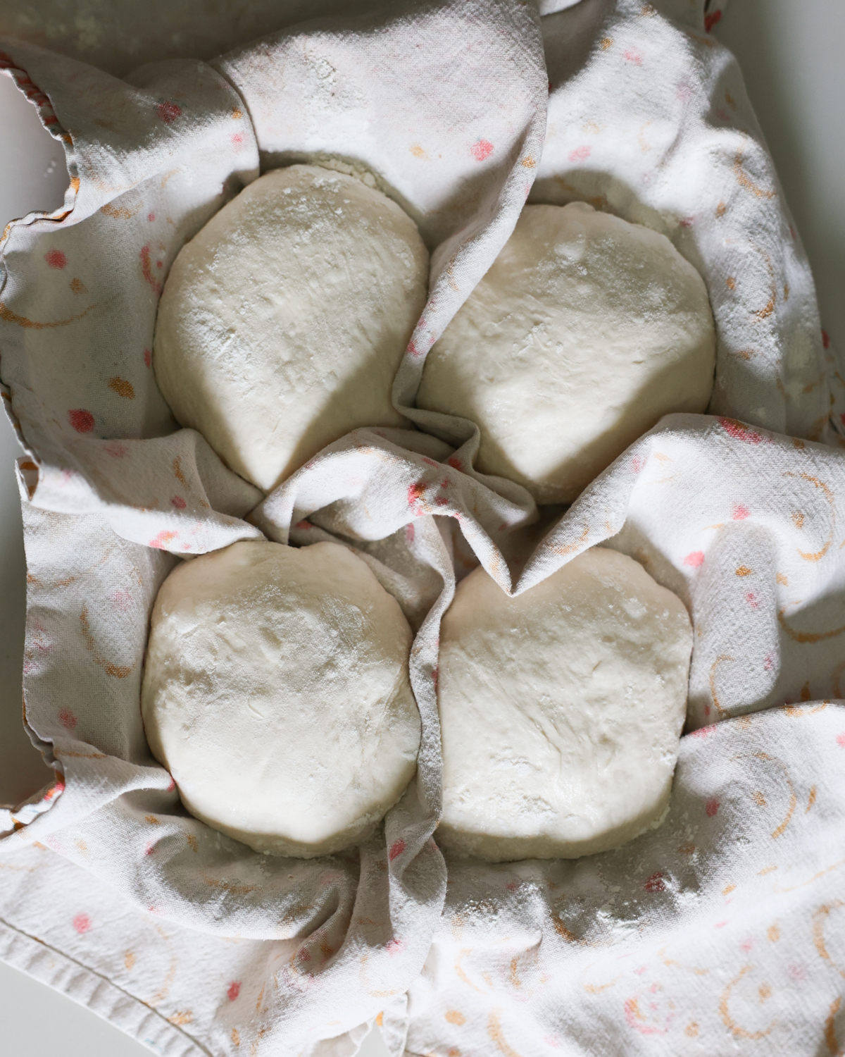 overhead dough resting