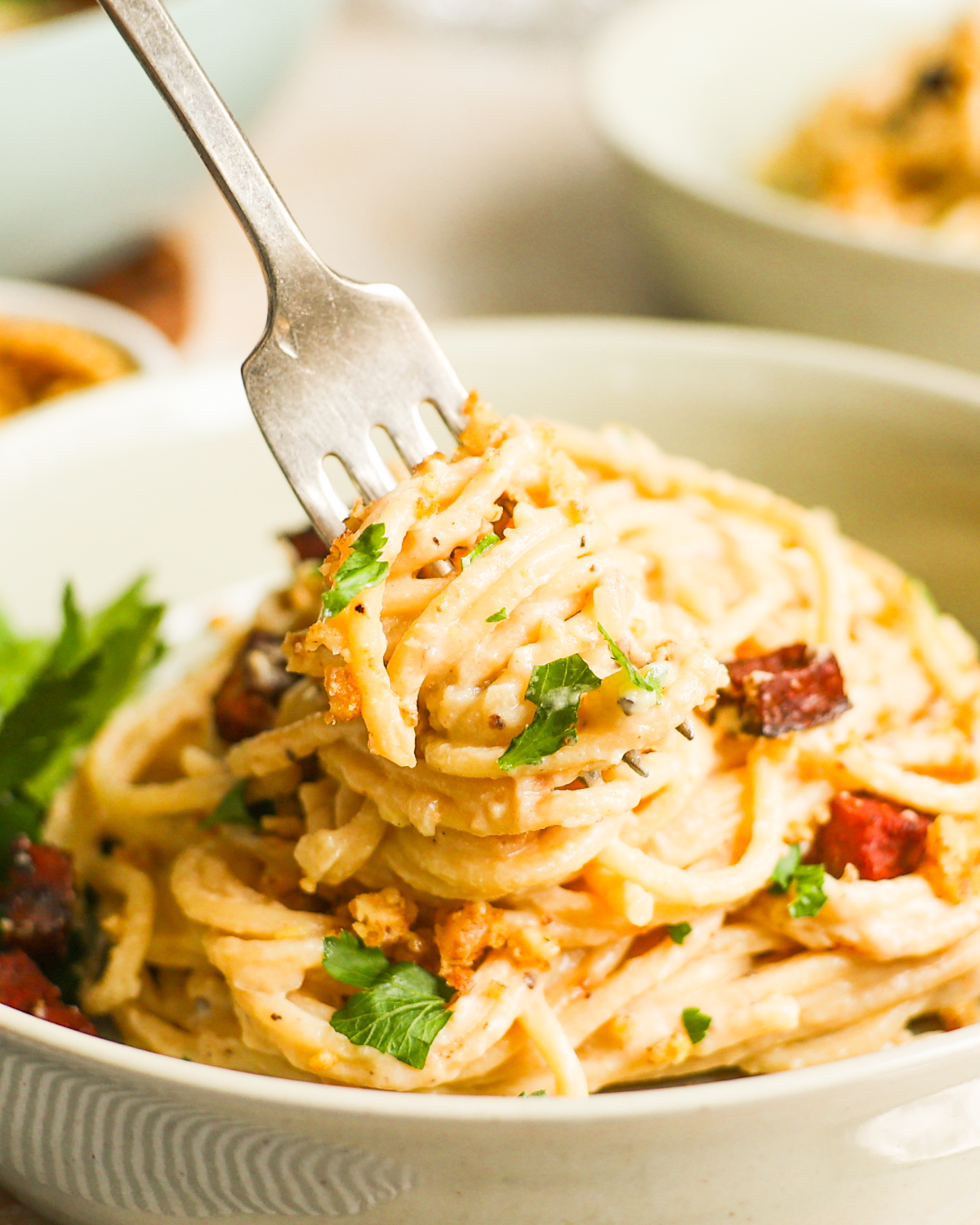 forkful Vegan Carbonara