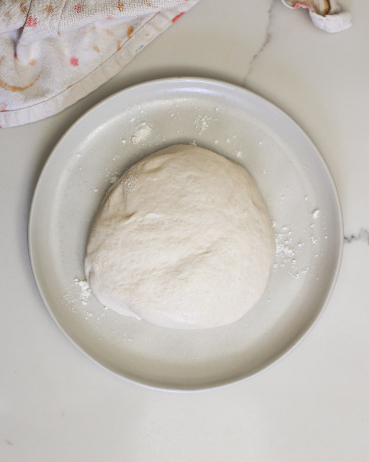 dough resting on plate