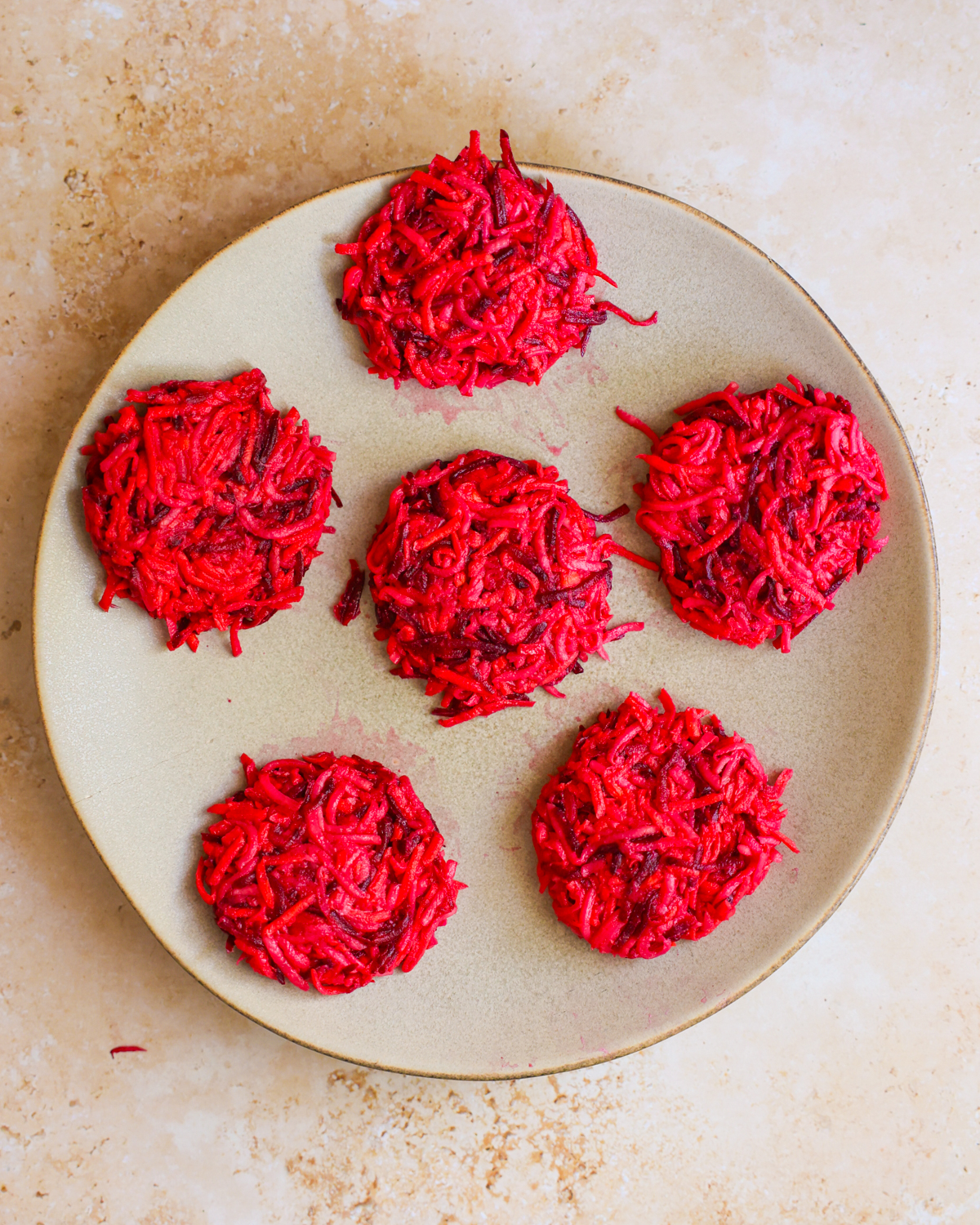shaped fritters on a plate