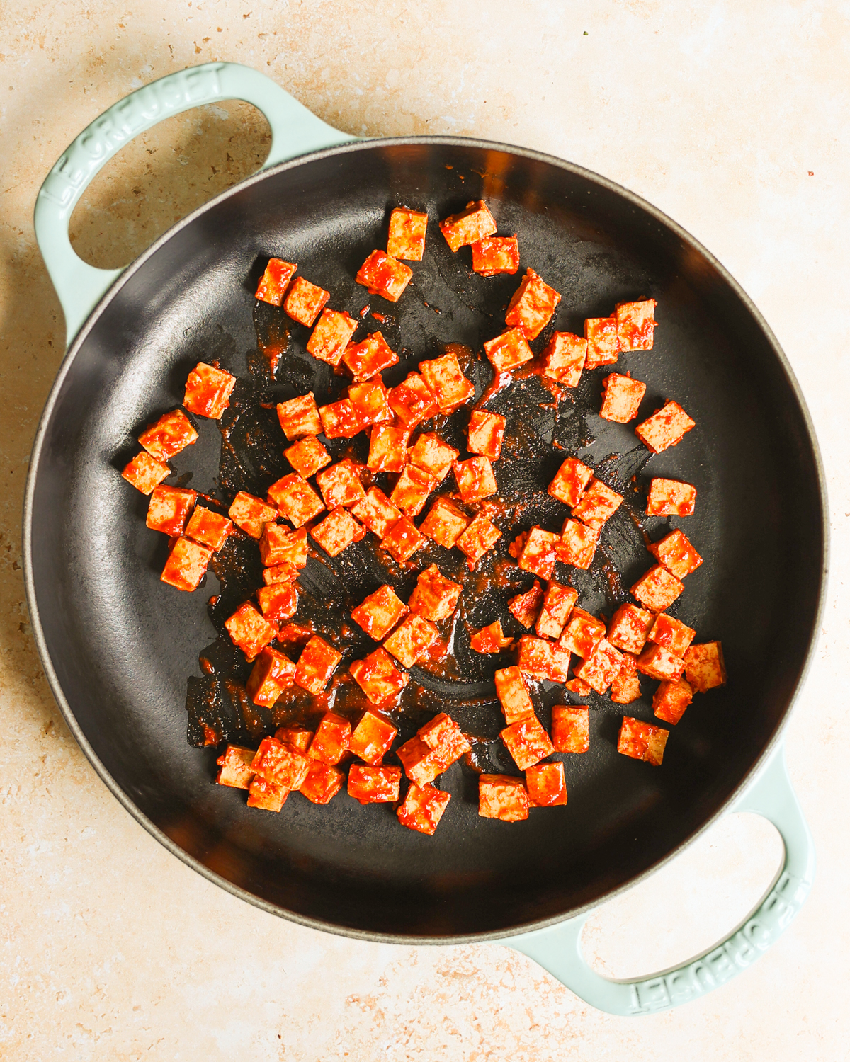 tofu in skillet