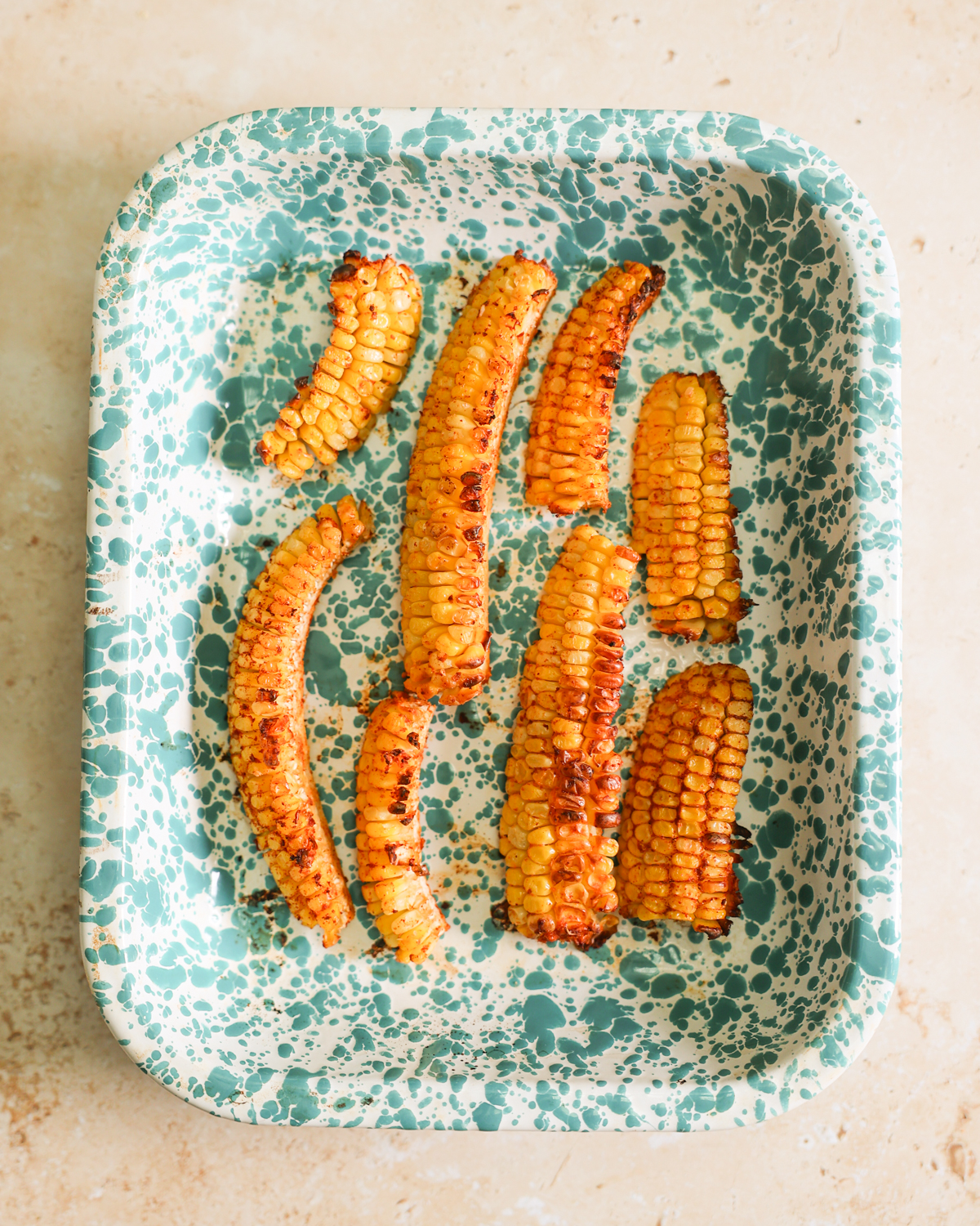 baked corn ribs in baking dish