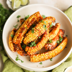 overhead corn ribs on plate