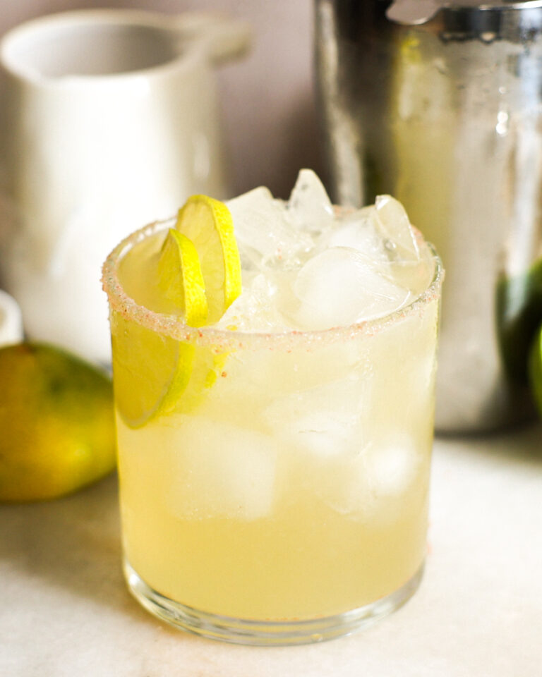 Agave margarita on table.