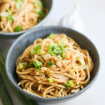 garlic noodles in bowls