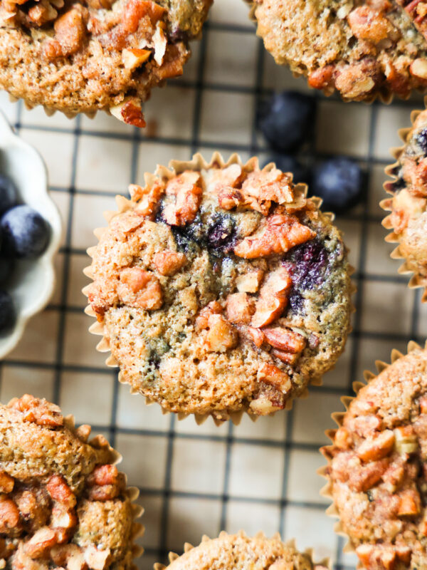 overhead muffin in cooling rack