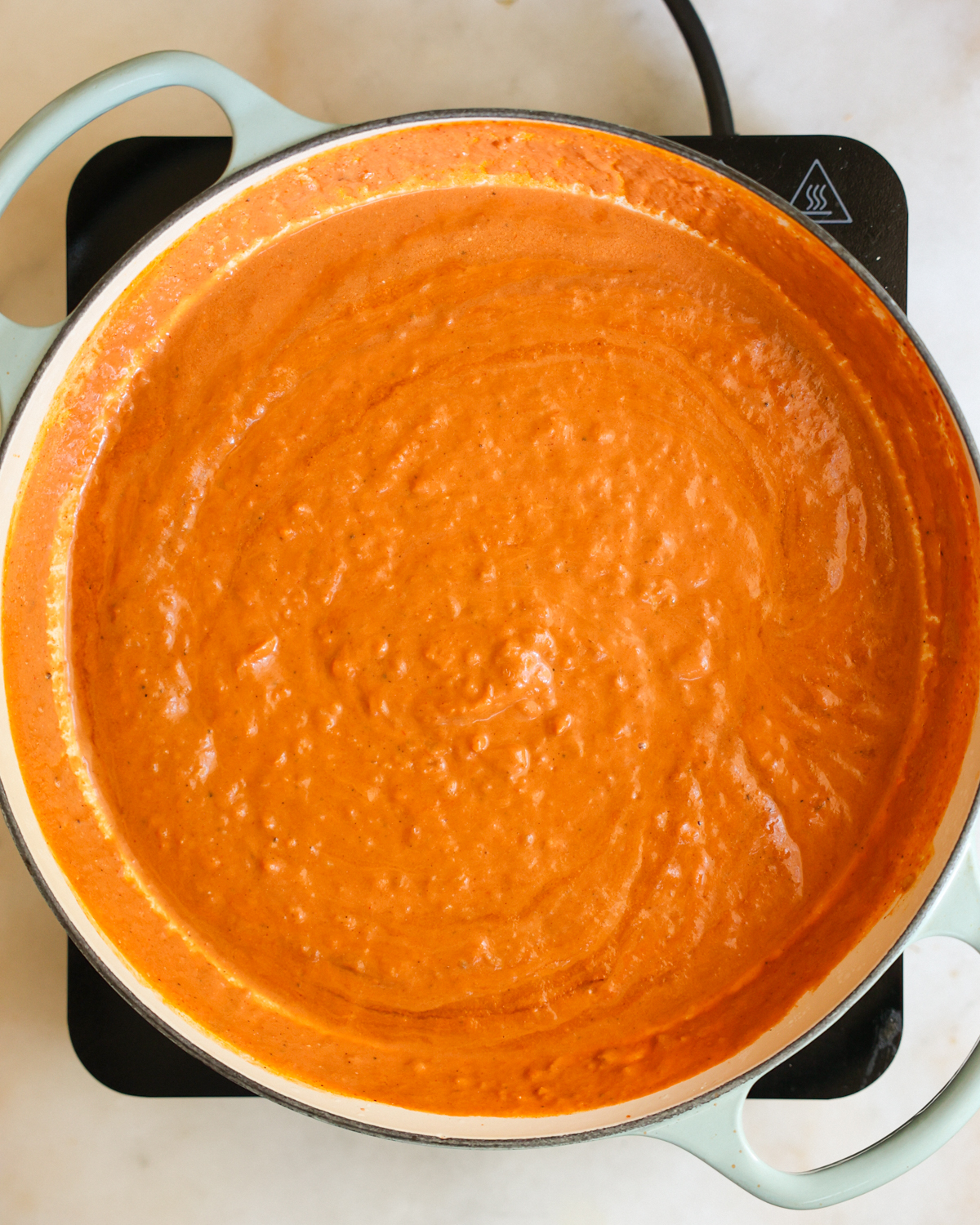 butter chicken sauce in pan
