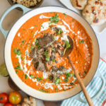 overhead vegan butter chicken