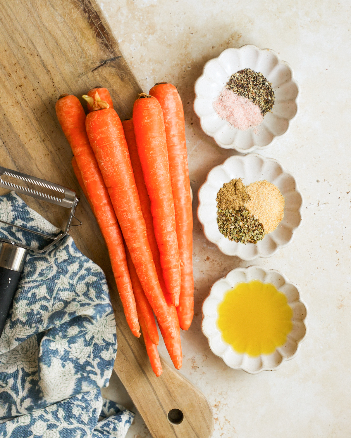 savory air fryer carrots ingredients