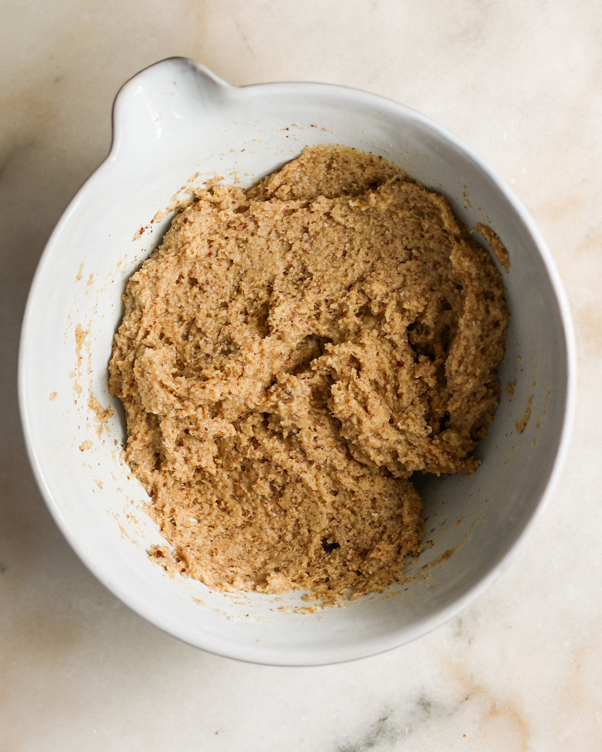 overhead of batter in bowl