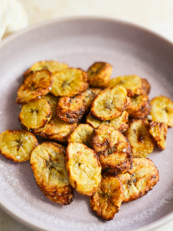 air fryer plantains on plate