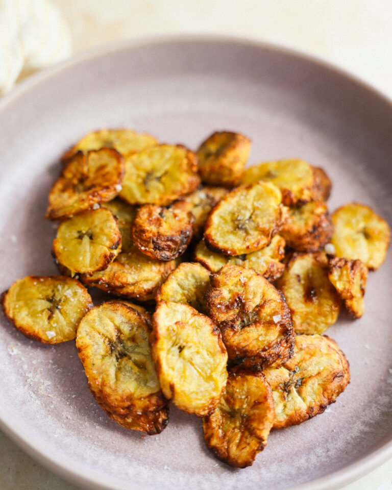 air fryer plantains on plate