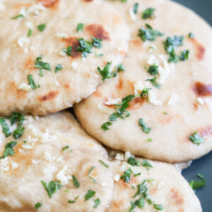 vegan naan close up