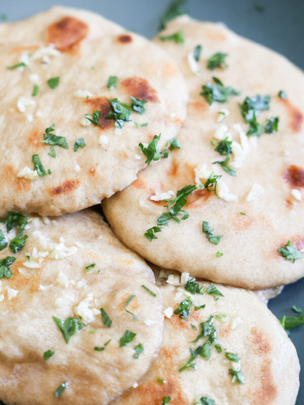 vegan naan close up