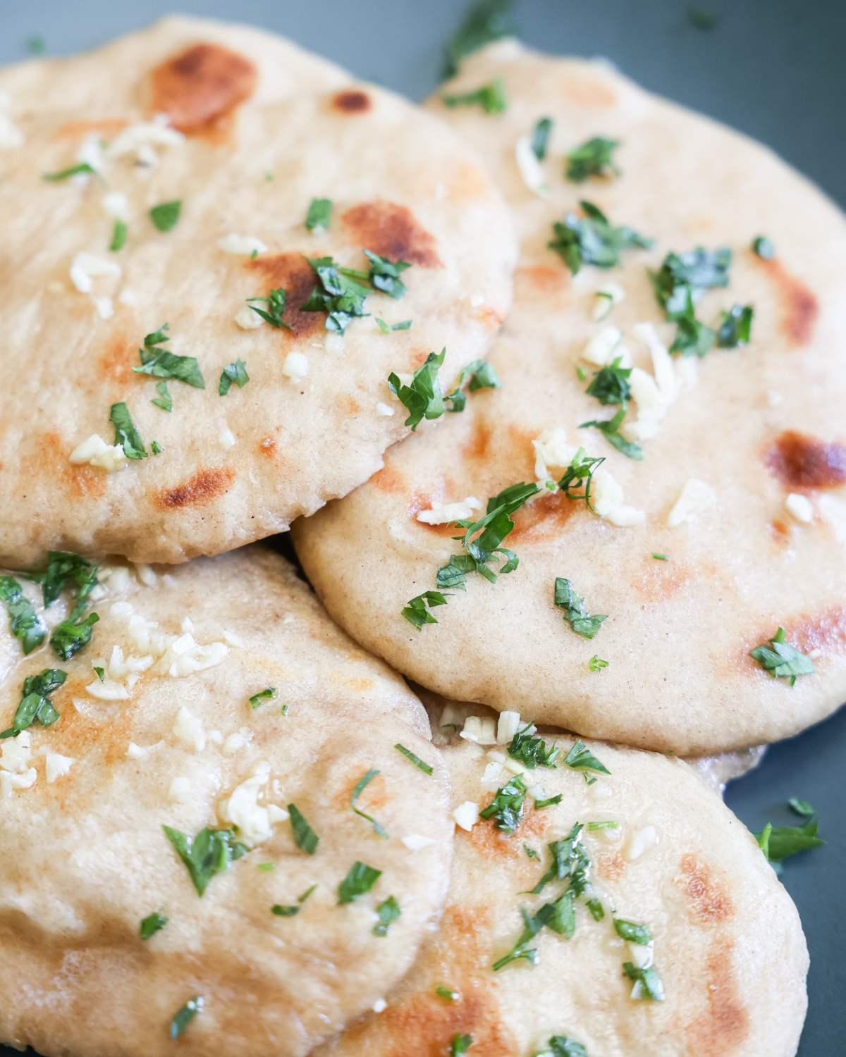 vegan naan close up