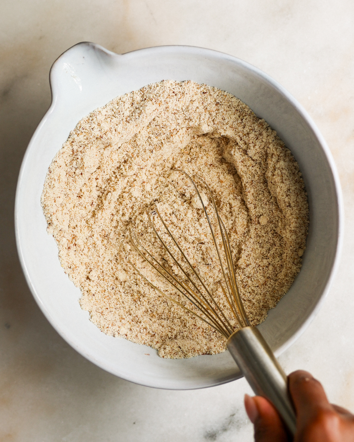 whisking dry ingredients