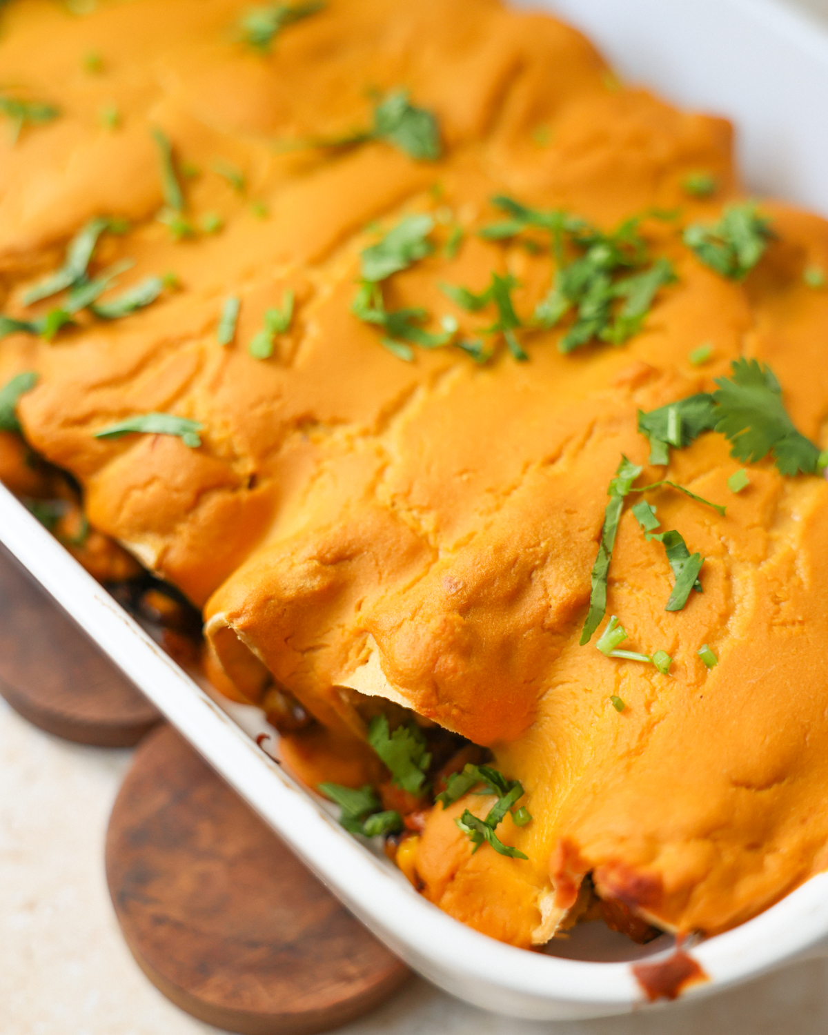 cheesy vegan enchiladas