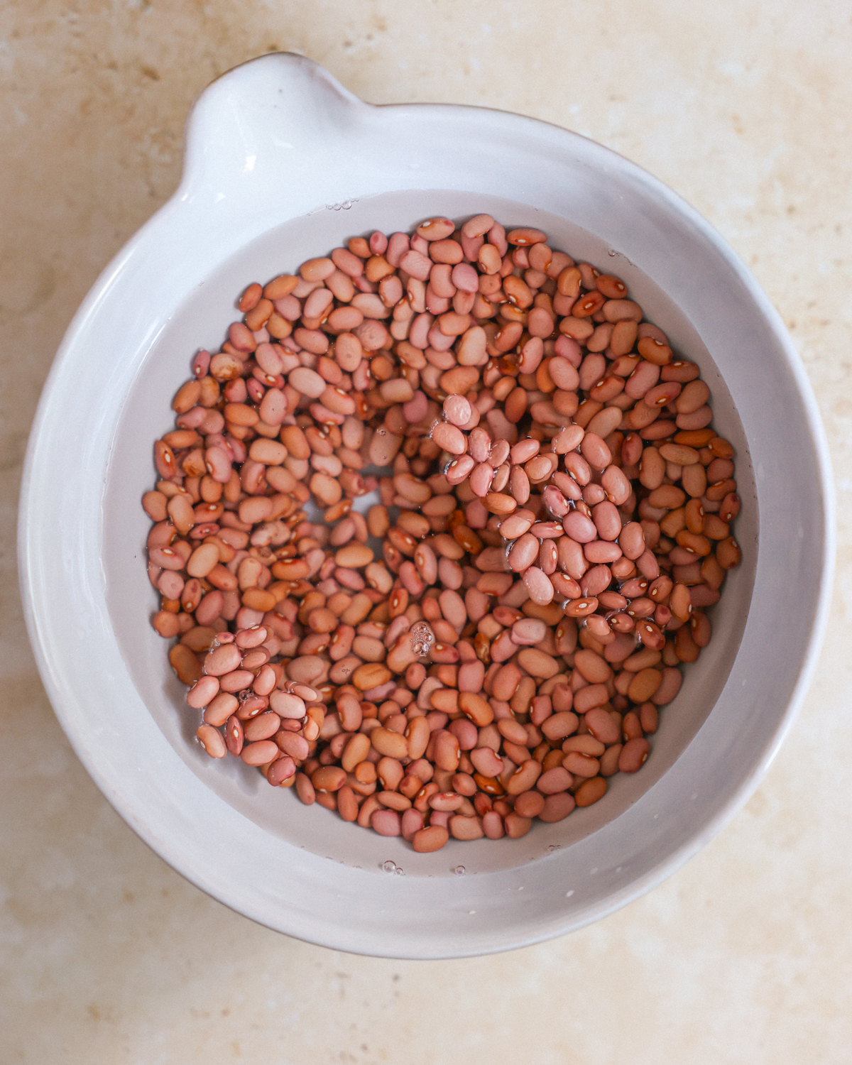 overhead of soaking beans