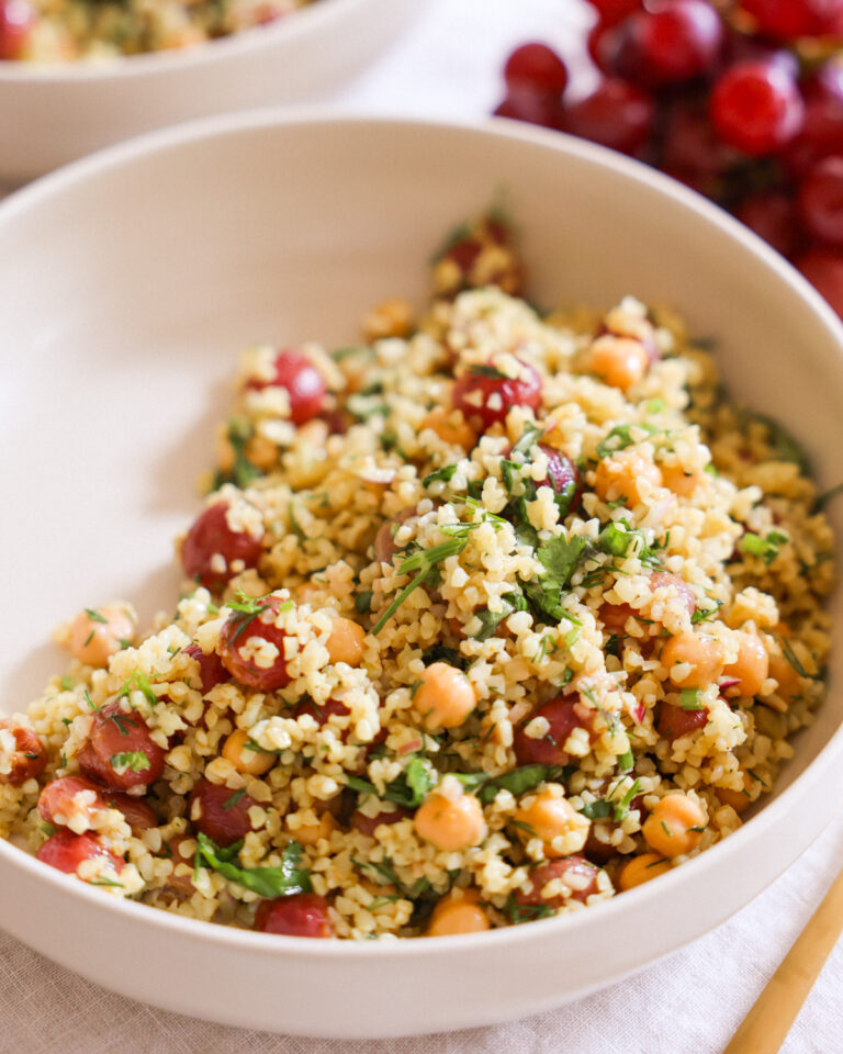 bulgur salad on plate