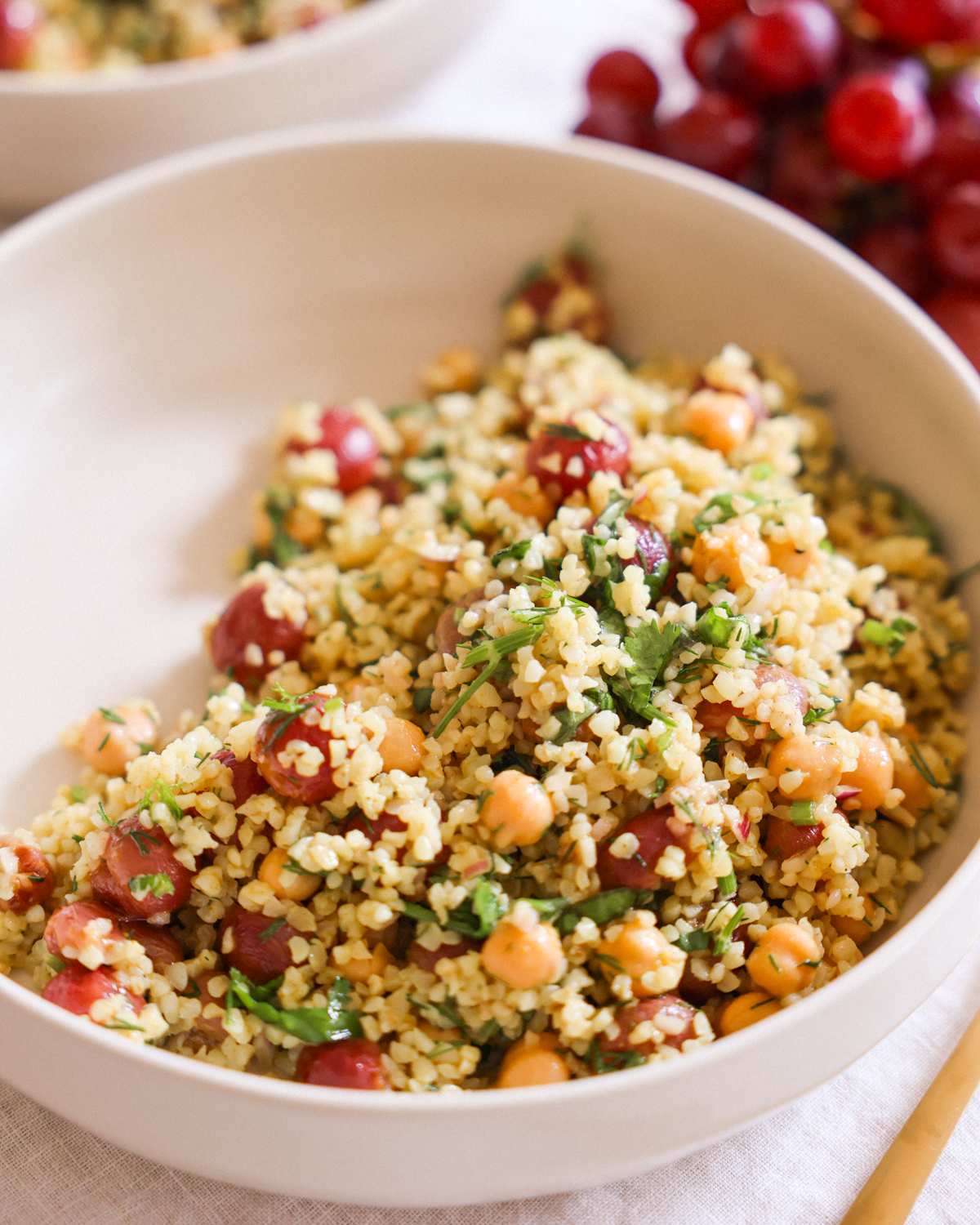 bulgur salad on plate