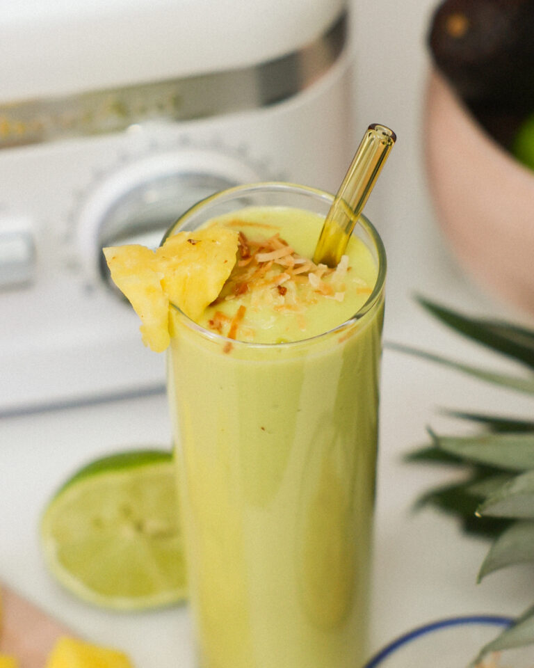 close up of smoothie