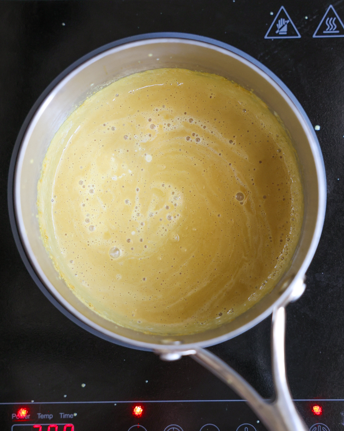 cornstarch slurry added to cheese sauce