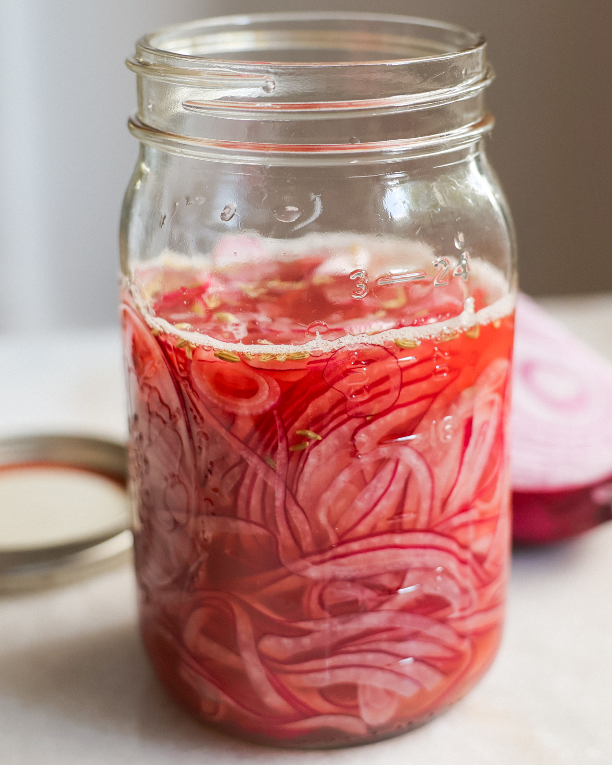 pickled onions in a jar