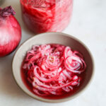 quick pickled onions in a bowl