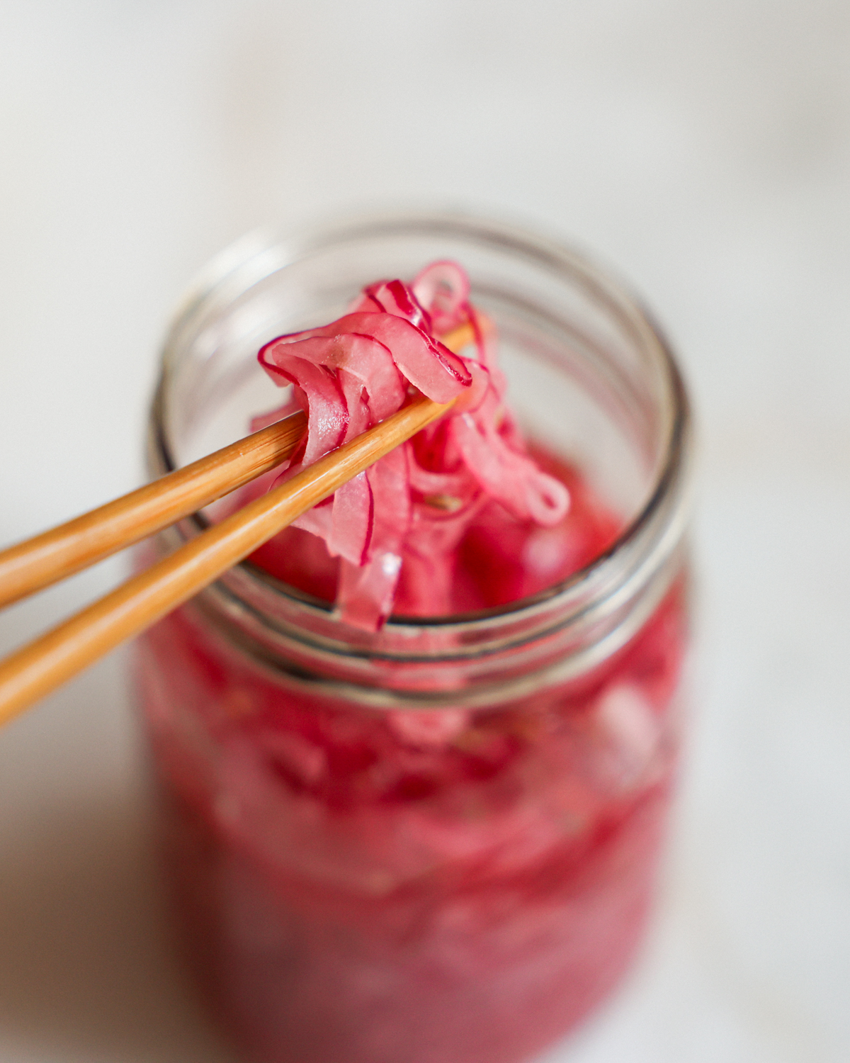 quick pickled onions after an hour
