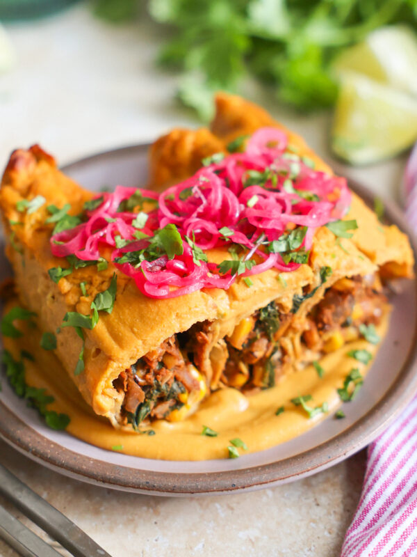 sweet potato enchiladas on plate