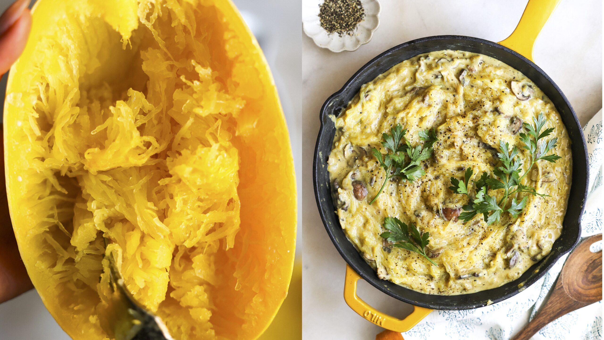 This Instant Pot Spaghetti Squash Alfredo Is Creamy, Dreamy & Totally Vegan