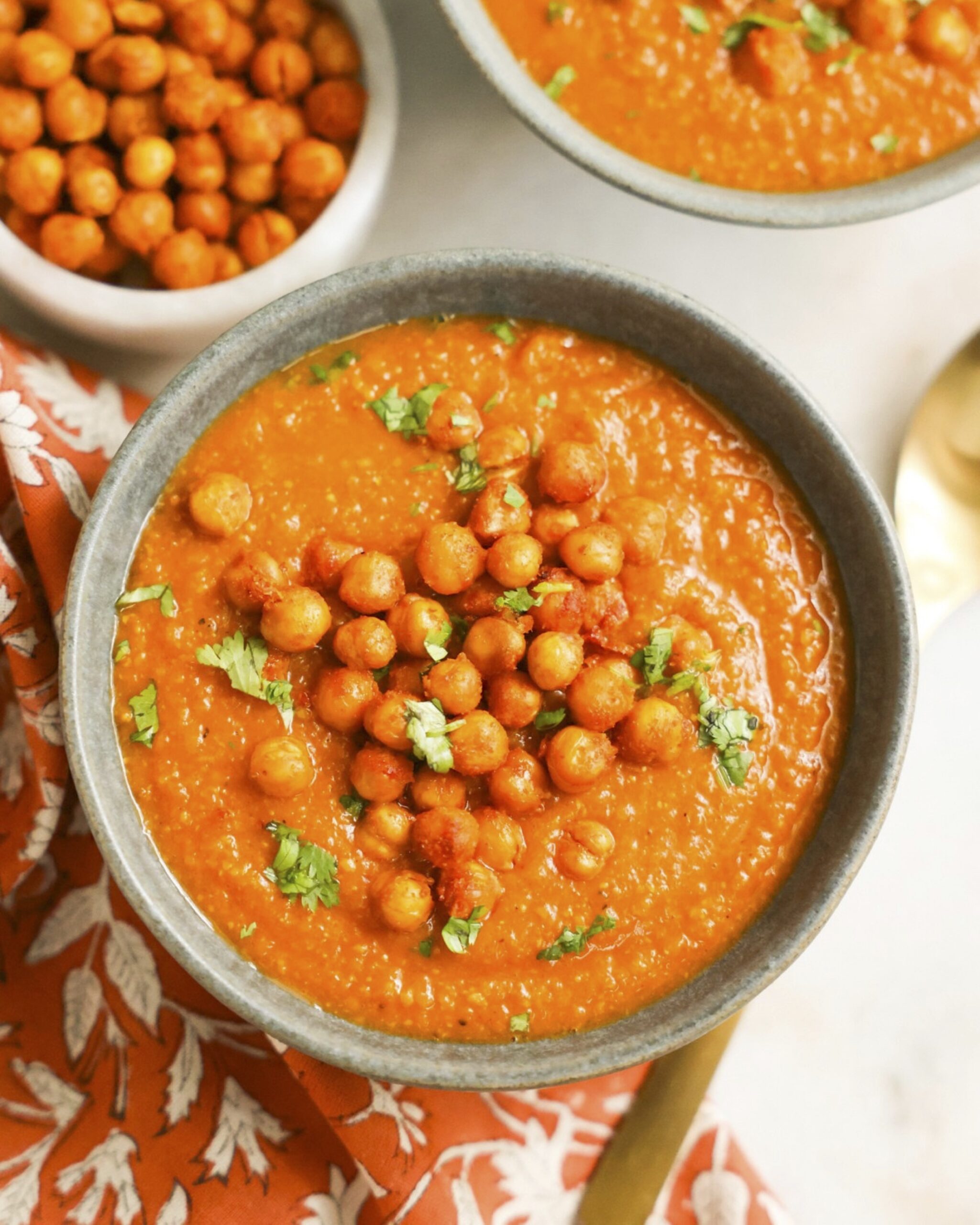 chickpea soup in bowl